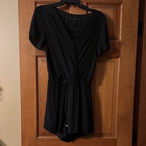Black Short Sleeve Romper